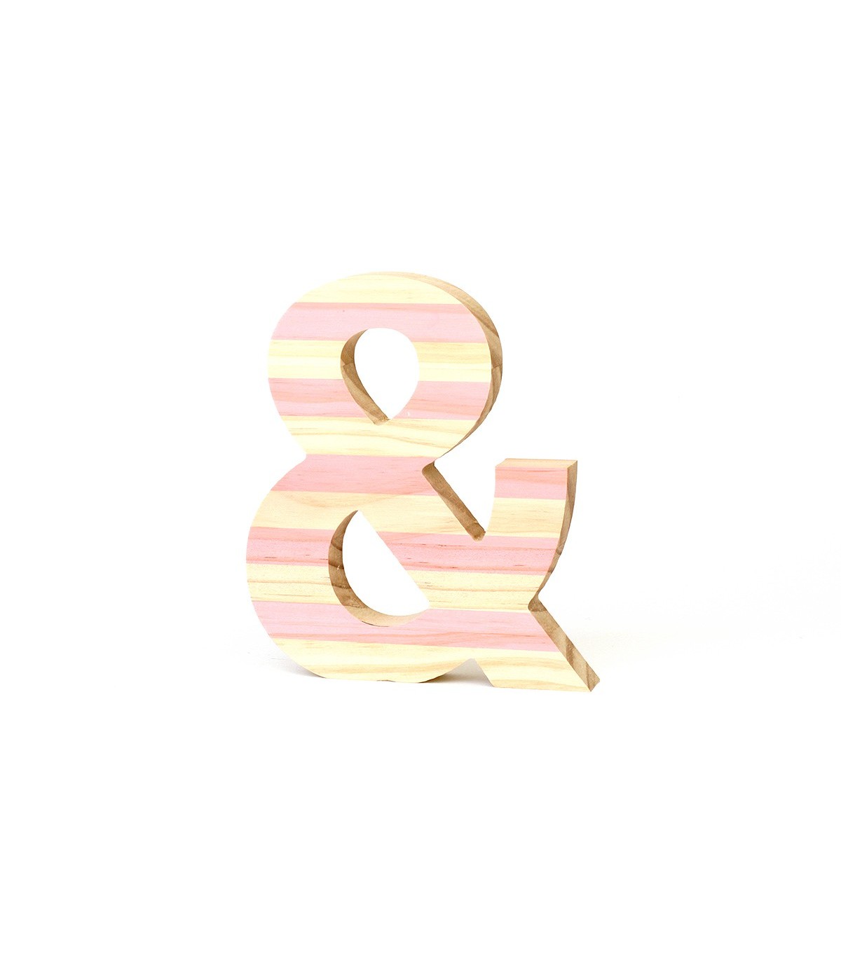 Letras de madera de pino decorativas 2 iniciales y signo ampersand &  acabado blanco vintage
