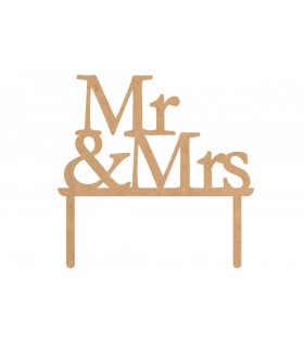 Toppers pour gâteaux "Mr & Mrs"